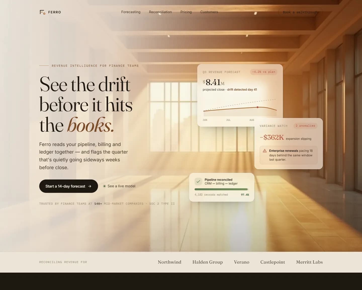 Ferro — Fintech, SaaS landing design