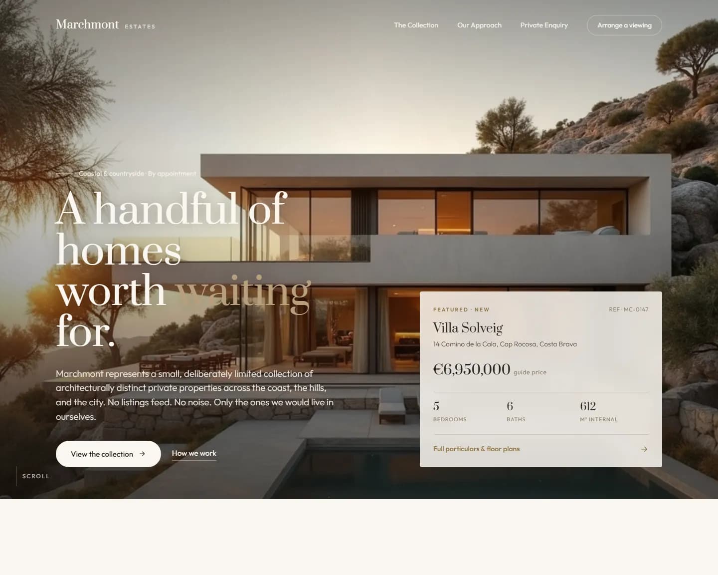Marchmont Estates — Luxury Real Estate, Real Estate landing design