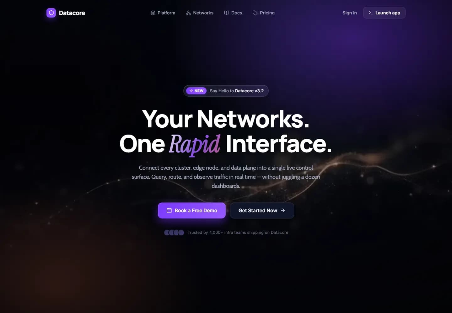 Datacore — SaaS, Developer Tools landing design